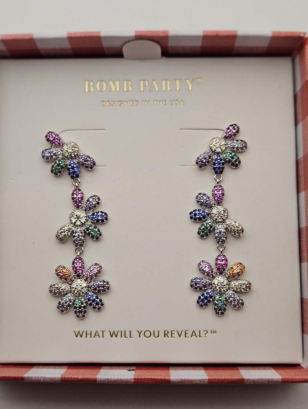 Bomb Party RBP6091A "Dripping Daisies" Market Fresh Collection Earrings